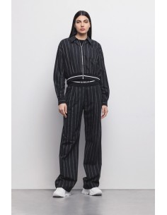 Pantalone donna Gaelle Gessato grigio 2