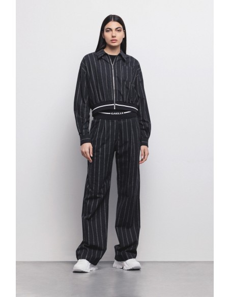 Pantalone donna Gaelle Gessato grigio