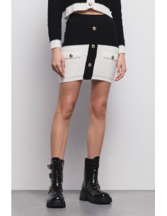 Gonna donna Gaelle Nero-off white