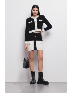 Gonna donna Gaelle Nero-off white 2