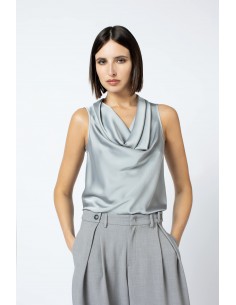 Blusa donna Hanita Grigio perla