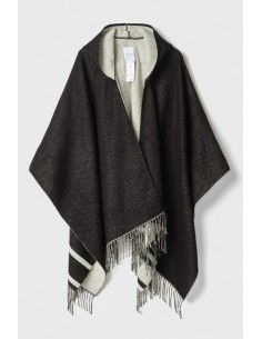 Poncho donna Gaelle Nero-off white