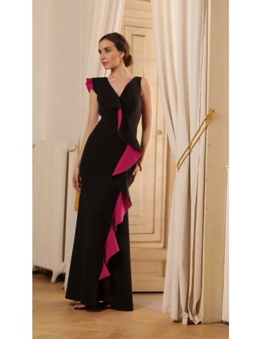 Abito Le Preziose Nero-fuchsia