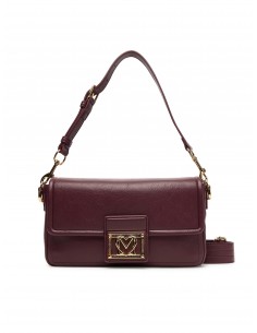 Borsa a spalla Love Moschino Vino