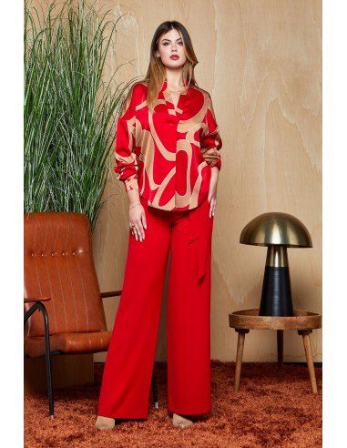 Blusa Shockingai Rosso-cammello