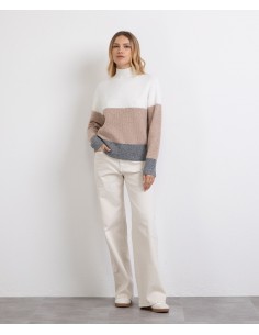 Maglia Markup Bianco-beige-grigio