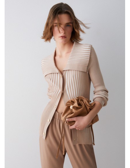 Cardigan Liu-Jo Lt.almond/wh.milk