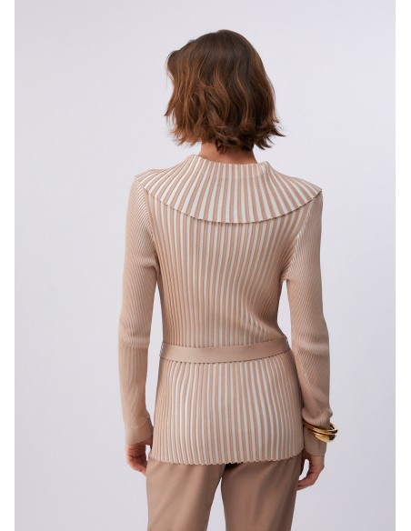 Cardigan Liu-Jo Lt.almond/wh.milk