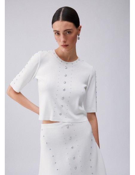 Maglia Liu-Jo Bianco lana