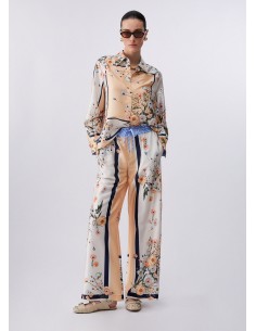 Pantalone Liu-Jo Blu str/bloom.big