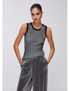 Top Liu-Jo Nero/white milk 2