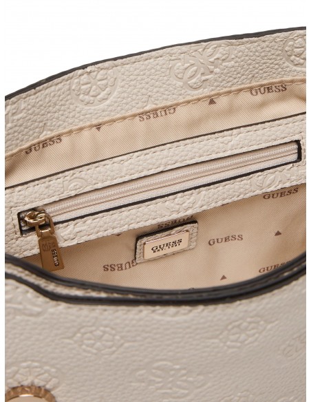 Borsa a tracolla Guess Off white logo
