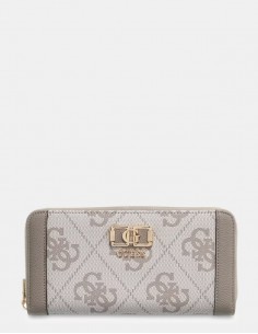 Portafoglio Guess Dark taupe logo