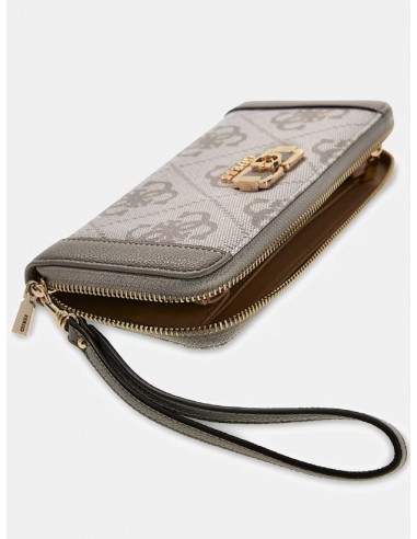 Portafoglio Guess Dark taupe logo