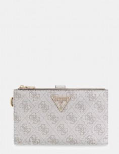 Portafoglio Guess Dark taupe logo