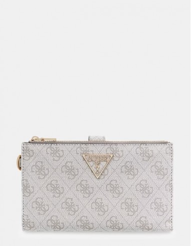 Portafoglio Guess Dark taupe logo