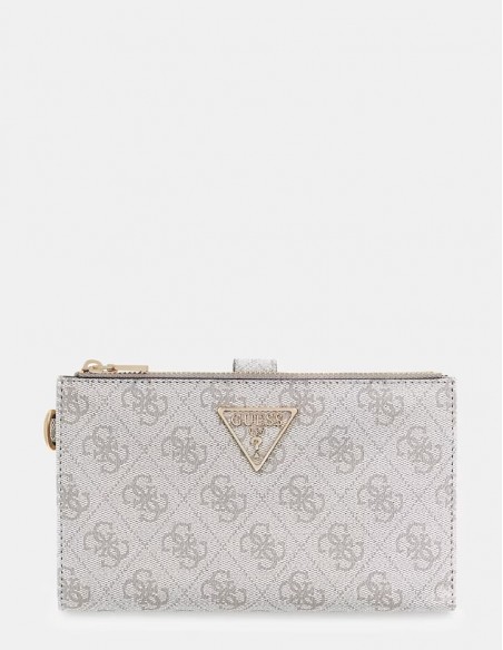 Portafoglio Guess Dark taupe logo