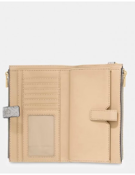 Portafoglio Guess Dark taupe logo