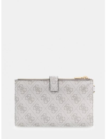 Portafoglio Guess Dark taupe logo