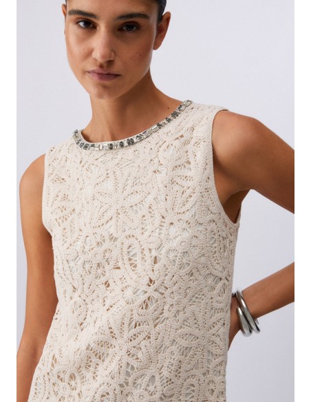 Abito Liu-Jo Naturale/bco lana