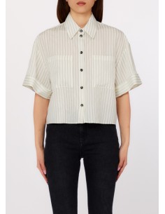 Camicia Liu-Jo Bianco lana stripes