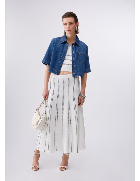 Gonna Liu-Jo B.co lana/blu navy