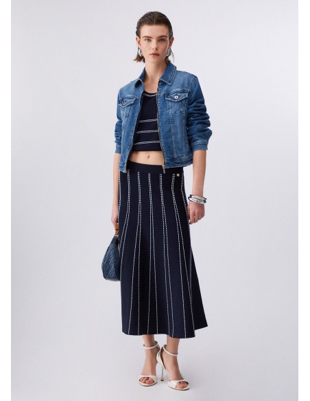 Gonna Liu-Jo Night blue/bco lana