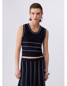 Top Liu-Jo Night blue/bco lana 2