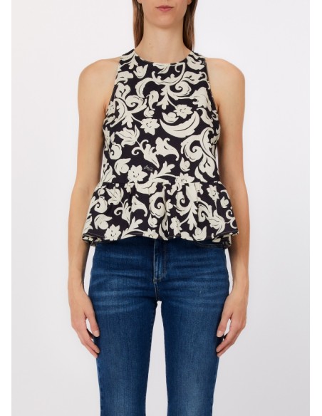 Top Liu-Jo Opposit.black&wh.ara