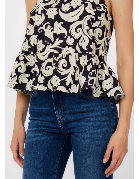 Top Liu-Jo Opposit.black&wh.ara