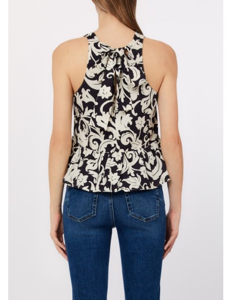 Top Liu-Jo Opposit.black&wh.ara