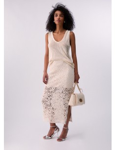 Gonna Liu-Jo Naturale/bco lana