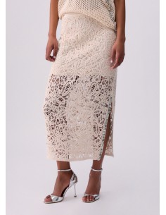 Gonna Liu-Jo Naturale/bco lana 2