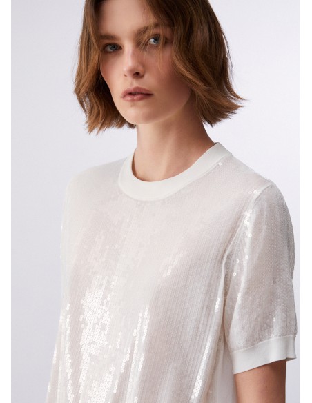 Maglia Liu-Jo Bianco lana sequins