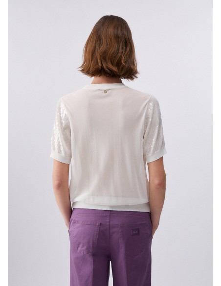 Maglia Liu-Jo Bianco lana sequins