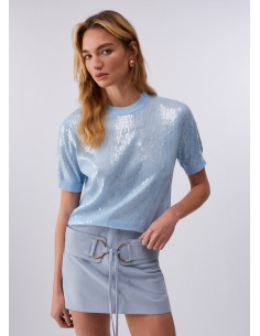 Maglia Liu-Jo Blue bell sequins 2