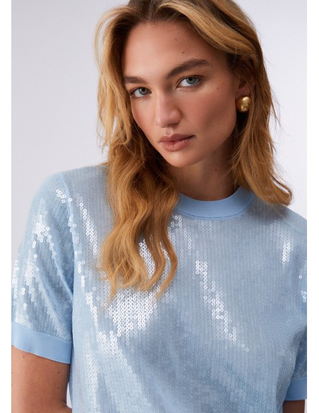 Maglia Liu-Jo Blue bell sequins