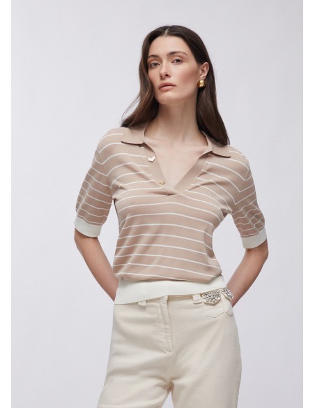 Maglia Liu-Jo Lt.almond/wh.milk