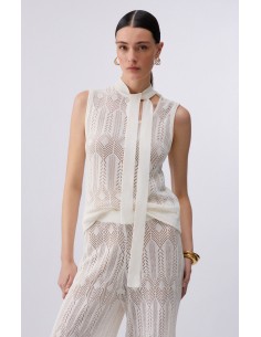 Top Liu-Jo Bianco lana 2