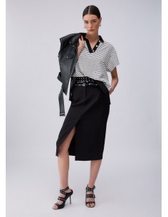 Polo Liu-Jo Bl&white strip/black