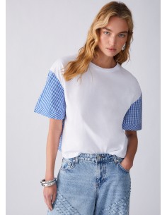 T-shirt Liu-Jo Bco/core blu vichy 2