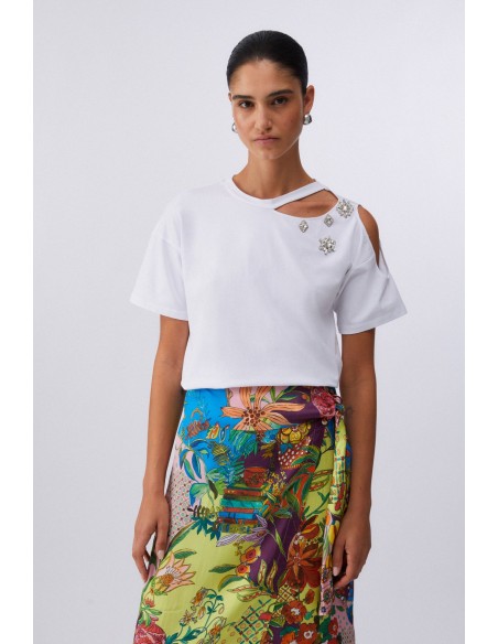 T-shirt Liu-Jo Bianco ottico