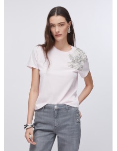 T-shirt Liu-Jo Patch on rosa t.st.w 2