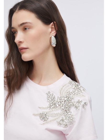 T-shirt Liu-Jo Patch on rosa t.st.w