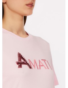 T-shirt Liu-Jo Pink powd.amati LiuJ 2