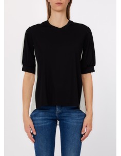 T-shirt Liu-Jo Nero/bco lana/nero