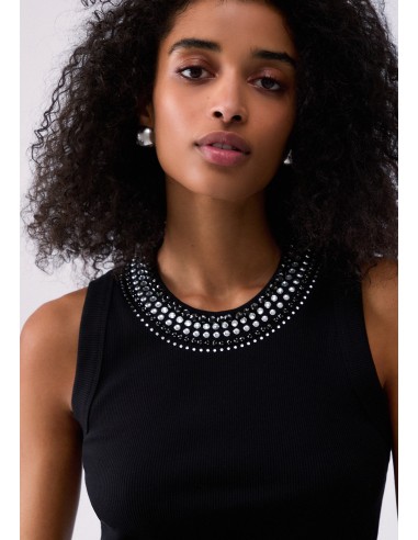 Top Liu-Jo Nero hotficed collar