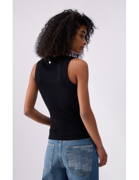 Top Liu-Jo Nero hotficed collar