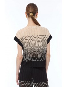 Maglia Nenette Nero-beige 2