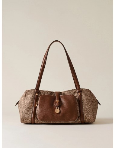 Borsa a spalla Borbonese Beige/marrone